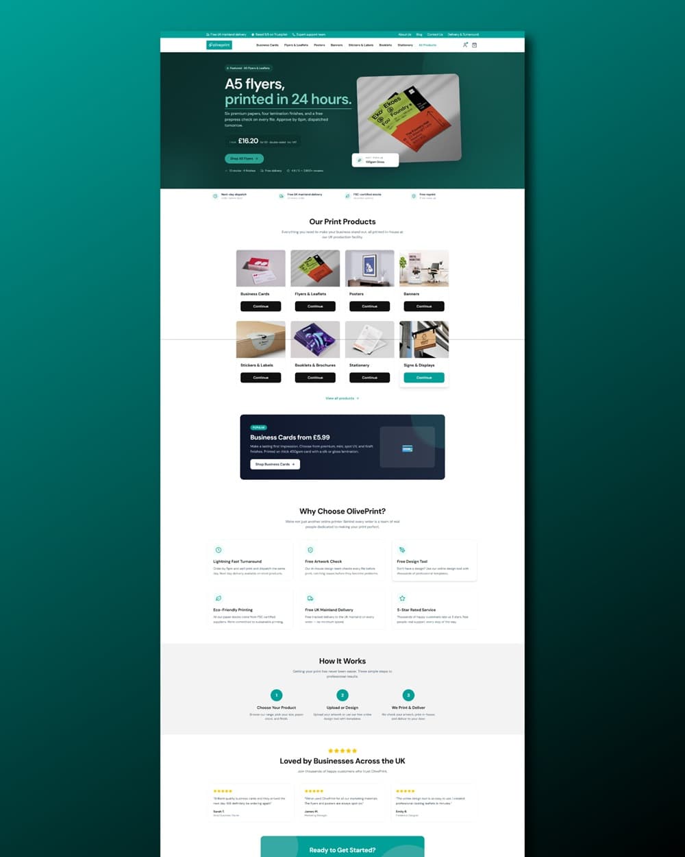 OlivePrint - web development