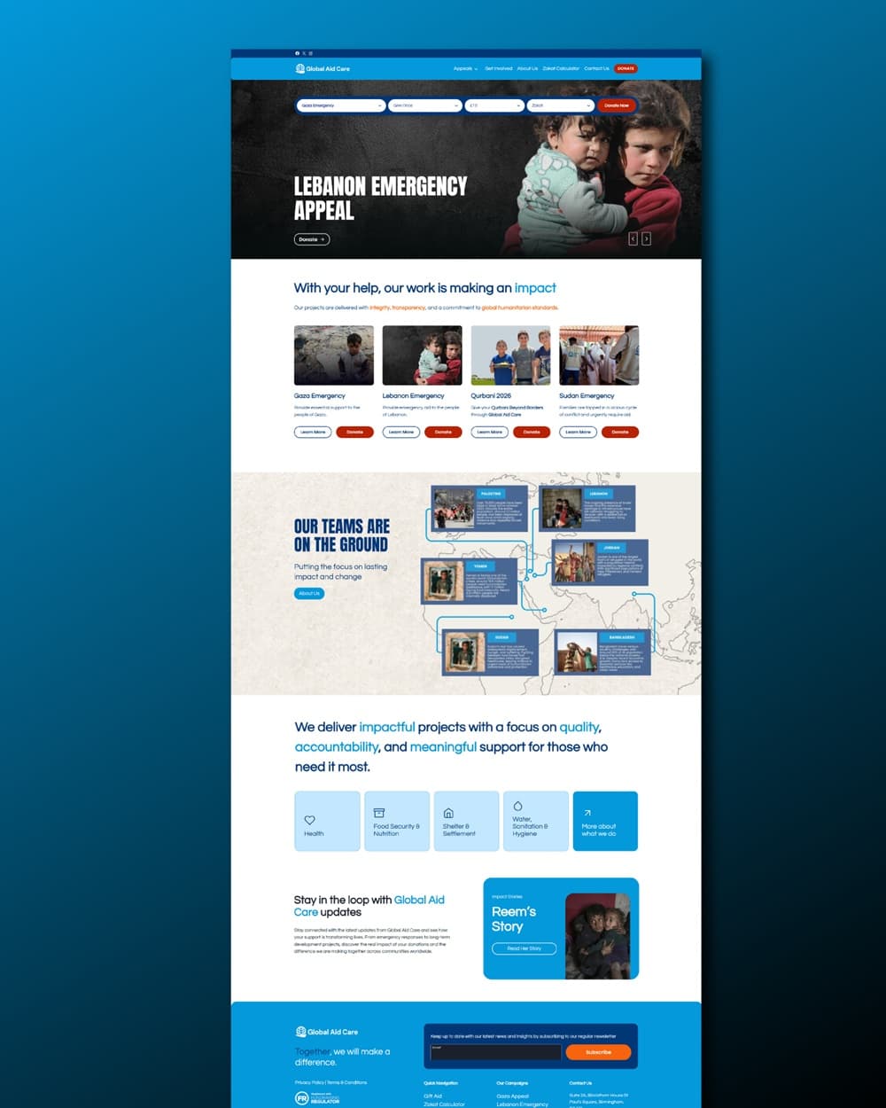 Global Aid Care - web development